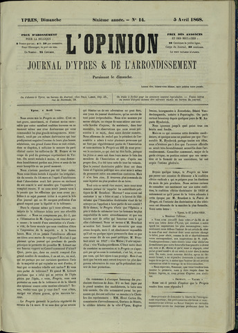 L’Opinion (1863-1873) 1868-04-05