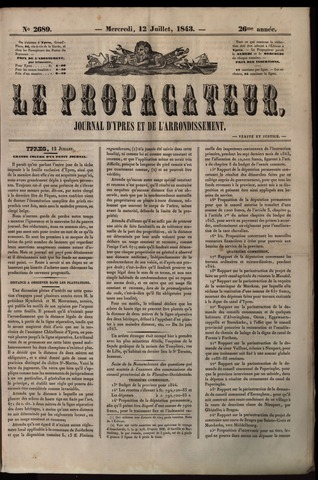 Le Propagateur (1818-1871) 1843-07-12
