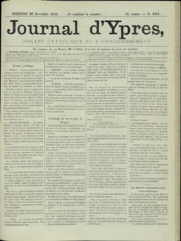 Journal d’Ypres (1874 - 1913) 1879-11-26
