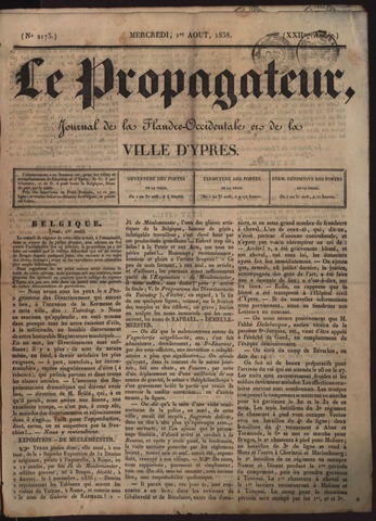 Le Propagateur (1818-1871) 1838-08-01
