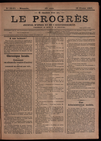 Le Progrès (1841-1914) 1893-02-19