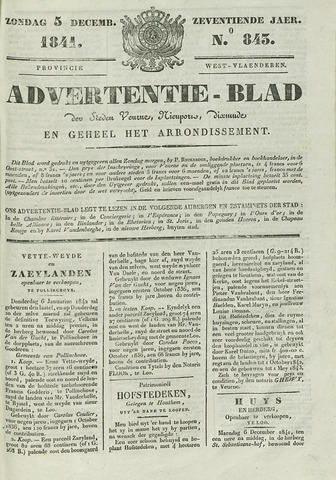 Het Advertentieblad (1825-1914) 1841-12-05