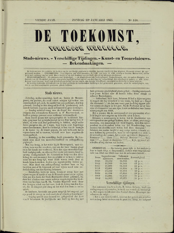 De Toekomst (1862-1894) 1865-01-22
