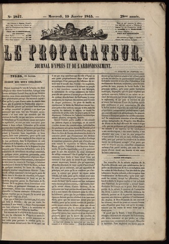 Le Propagateur (1818-1871) 1845-01-15