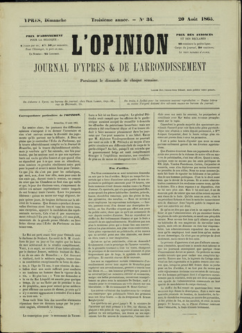 L’Opinion (1863-1873) 1865-08-20