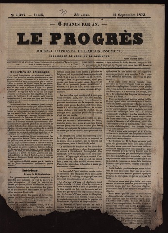 Le Progrès (1841-1914) 1873-09-11