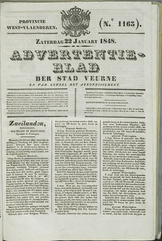 Het Advertentieblad (1825-1914) 1848-01-22