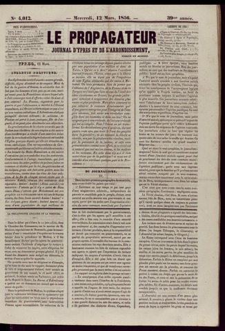 Le Propagateur (1818-1871) 1856-03-12