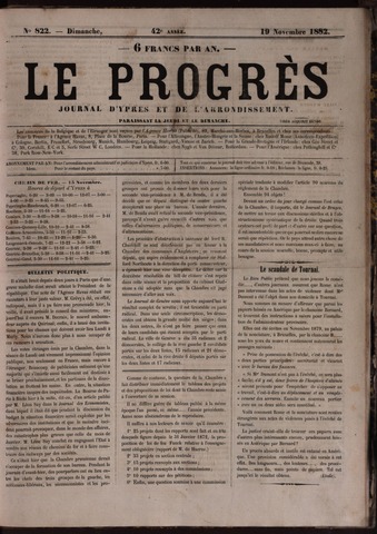 Le Progrès (1841-1914) 1882-11-19