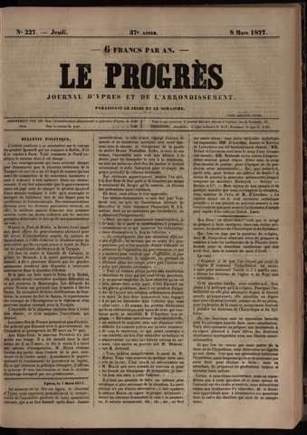 Le Progrès (1841-1914) 1877-03-08