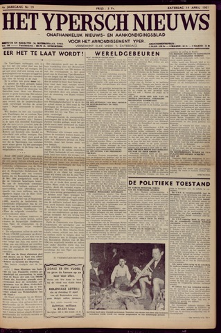 Het Ypersch nieuws (1929-1971) 1951-04-14