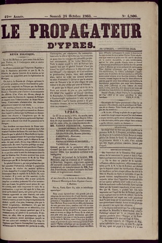 Le Propagateur (1818-1871) 1863-10-24