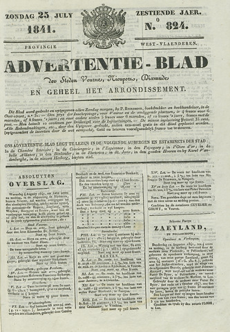 Het Advertentieblad (1825-1914) 1841-07-25