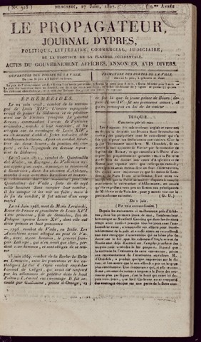 Le Propagateur (1818-1871) 1827-06-27