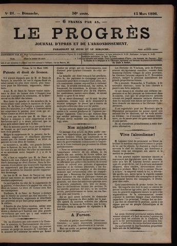 Le Progrès (1841-1914) 1896-03-15