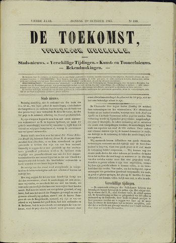 De Toekomst (1862-1894) 1865-10-29