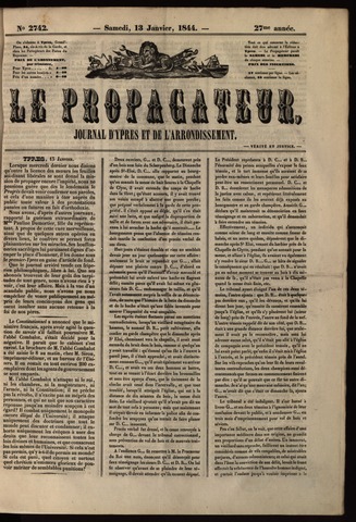 Le Propagateur (1818-1871) 1844-01-13