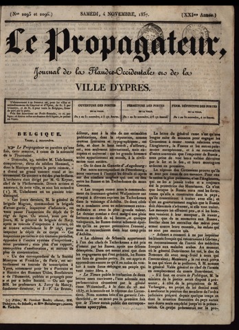Le Propagateur (1818-1871) 1837-11-04