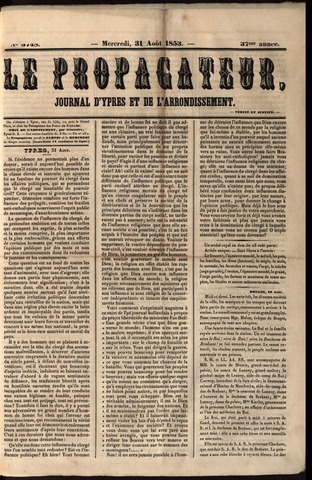 Le Propagateur (1818-1871) 1853-08-30