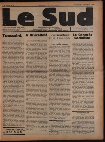 Le Sud (1934-1939) 1936-11-01