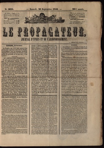 Le Propagateur (1818-1871) 1846-09-26