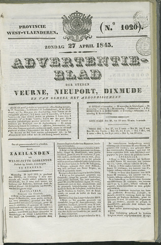 Het Advertentieblad (1825-1914) 1845-04-27