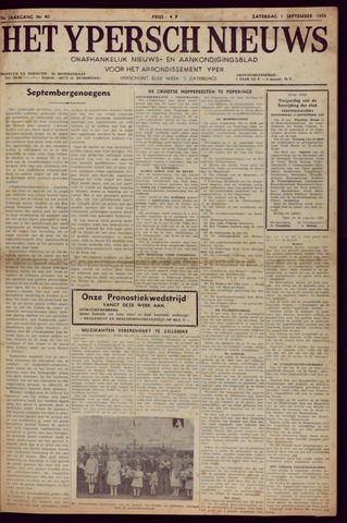 Het Ypersch nieuws (1929-1971) 1956-09-01