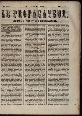 Le Propagateur (1818-1871) 1849-08-01