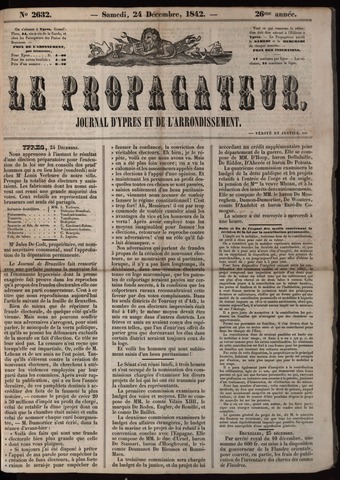 Le Propagateur (1818-1871) 1842-12-24