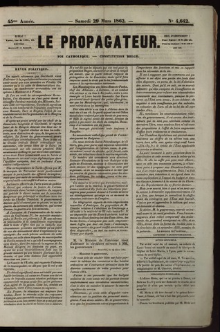 Le Propagateur (1818-1871) 1862-03-29