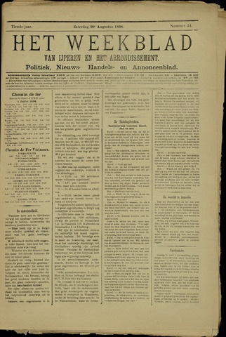 Het weekblad van Ijperen (1886-1906) 1898-08-20