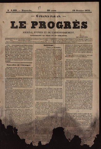 Le Progrès (1841-1914) 1873-10-19