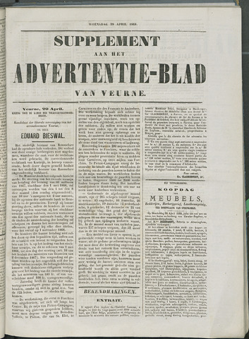 Het Advertentieblad (1825-1914) 1868-04-29