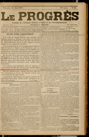 Le Progrès (1841-1914) 1907-08-25
