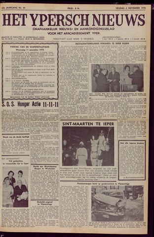 Het Ypersch nieuws (1929-1971) 1970-11-06