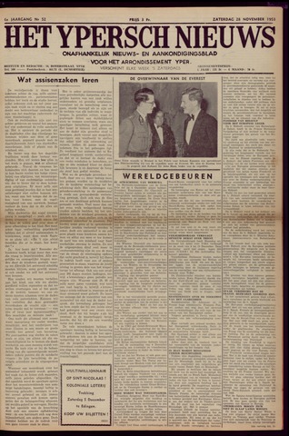 Het Ypersch nieuws (1929-1971) 1953-11-28