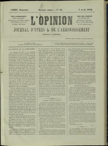 L’Opinion (1863 - 1873) 1872-04-07