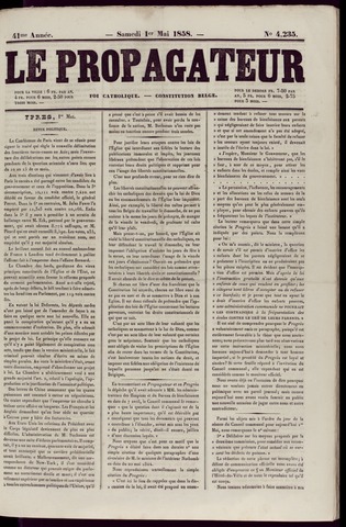 Le Propagateur (1818-1871) 1858-05-01