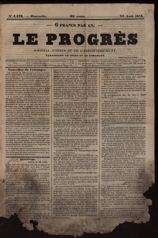 Le Progrès (1841-1914) 1874-08-23