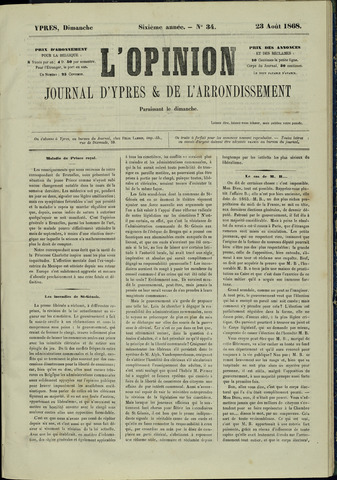 L’Opinion (1863-1873) 1868-08-23