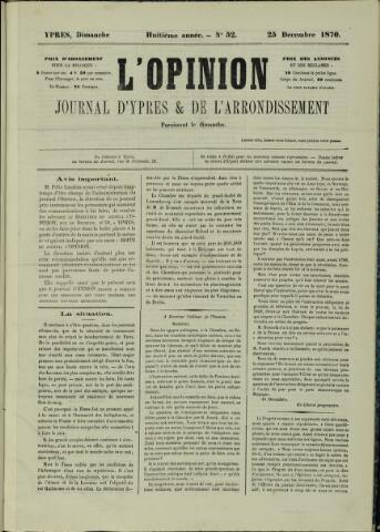 L’Opinion (1863 - 1873) 1870-12-25