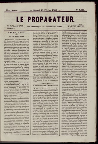 Le Propagateur (1818-1871) 1860-02-18