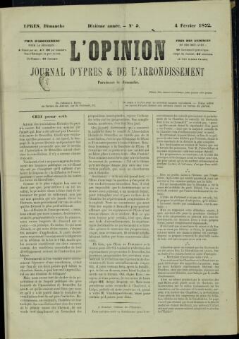L’Opinion (1863 - 1873) 1872-02-04