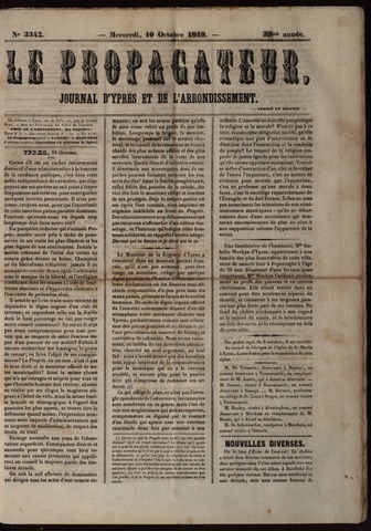 Le Propagateur (1818-1871) 1849-10-10