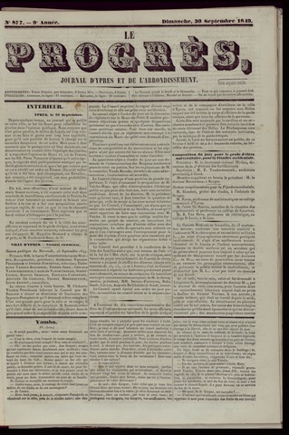 Le Progrès (1841-1914) 1849-09-30