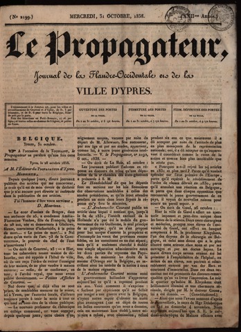 Le Propagateur (1818-1871) 1838-10-31