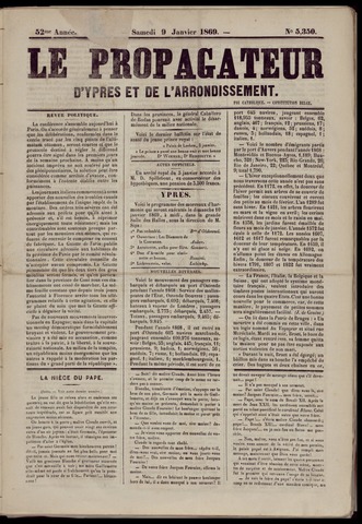 Le Propagateur (1818-1871) 1869-01-09