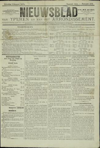 Nieuwsblad van Yperen en van het Arrondissement (1872 - 1912) 1874