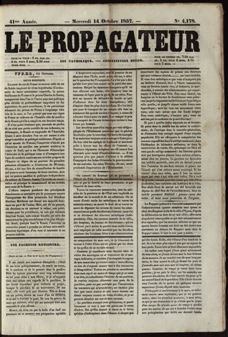 Le Propagateur (1818-1871) 1857-10-14