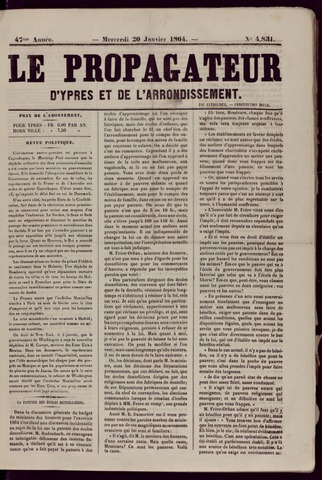 Le Propagateur (1818-1871) 1864-01-20